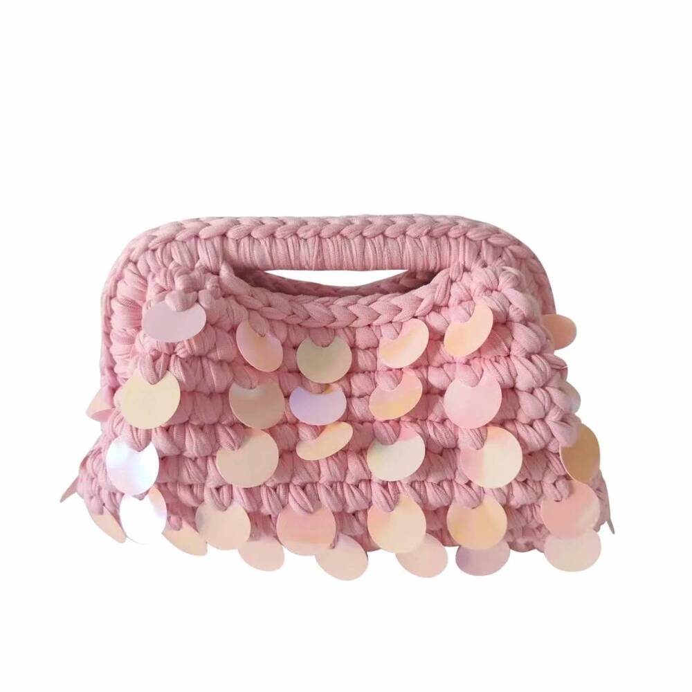 NEW GEMELLI the rivera sequin bag in pink